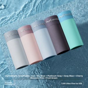 miiow | Mens Ice Silk Underwear Summer Thin New Style 2025 Briefs Seamless Four Corner Shorts Comfortable Breathable Youth Fashion