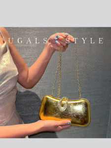 UGALS | Retro Golden Metal Evening Fashion Diamond Small Bag