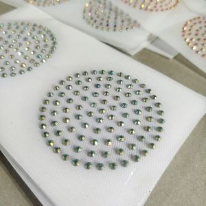 Payet Mute Press/Gosok Motif Bulat Aksesoris Hijab / Baju Abaya