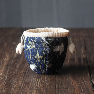 Japanese Style Tea Ceremony Single Cup Storage Bag Cloth Art Building Bowl Bag Zhen Pi Teahouse Restaurant Cafe Supplies