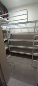 Loft bed customize with shelf singapore for helper room/store room/unity
