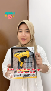 Mainan Anak XTS-3055 ELECTRIC SCREW DRIVER Mainan Bor Listrik Elektrik Power Tools Play Edukatif