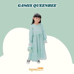 Gamis Anak Tile Quenbee Junior Honeybee Warna Tosca Size 2-10Tahun