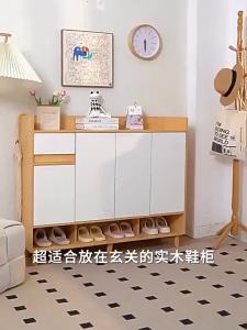 ZHUOHE | Eco-Friendly Solid Wood Shoe Cabinet Storage Unit
