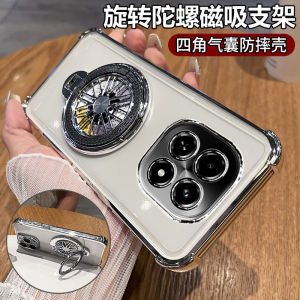 Realme V60s Silicone Protective Case Full Cover Anti-Fall Four Corner Airbag Transparent Soft Shell for Men And Women V605G with Stand