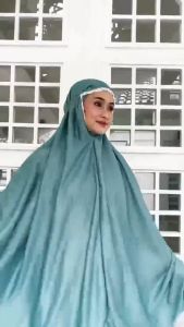 Mukena Premium Renda Hyget Polos dengan Tas Traveling - Aksesori Hijab Elegan