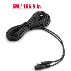 JIENUO | 196.8in/ 5M 5.5mm*2.1mm DC Power Connector Extension Cord Jack Adapter Lead Cable DC Female Male Extension External Plug JIENUO
