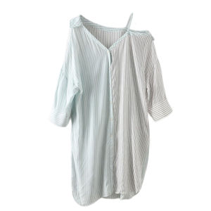 เสื้อเชิ้ตคอวีแขนกุดทรงหลวมสำหรับผู้หญิง ฤดูใบไม้ร่วง 2019 ผ้าโพลีเอสเตอร์ 100% ทรงหลวม แขนยาว ทรงหลวม แขนยาว