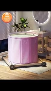 【จัดส่งในกรุงเทพฯ】อ่างพับเก็บได้  รับประกันคุณภาพยาวนานเป็นพิเศษ  อ่างแช่น้ำเต็มตัว เพิ่มขนาดและข้นขึ้น อ่างแช่น้ำสำหรับผู้ใหญ่/เด็กพับได้  อ่างอาบน้ำ จัดเก็บง่าย