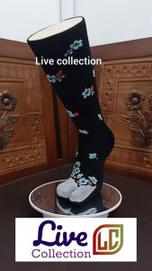 12 Pasang Kaos Kaki Jempol Muslim Motif Bunga Sakura