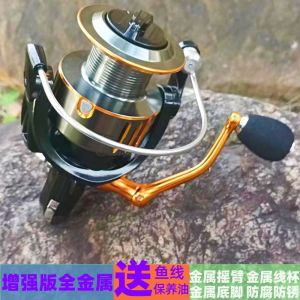 DaWei War Bass Fishing Reel Full Metal Long Casting Sea Rod Anchor Line Reel Left Right Hand Interchangeable Handle 15 Bearings