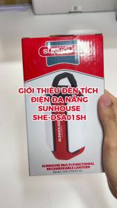 Đèn tích điện đa năng Sunhouse SHE-DSA01SH - Pin sạc Lithium siêu bền Hàng chính hãng