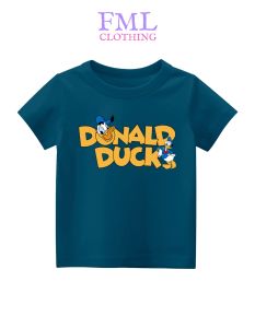 Kaos Anak-Anak Gambar Donald Duck (usia 2-10 Tahun) Katun PE
