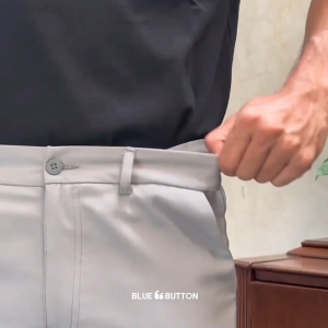 BLUEBUTTON Celana Chino Ankle Pants Reguler Fit Cream