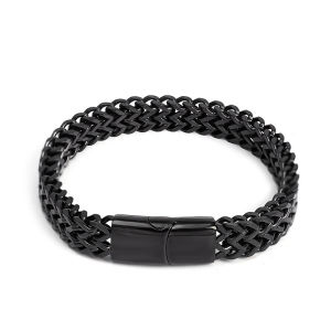 Minimalist Cool Titanium Steel Double Layer Cuban Bracelet for Men Trendy Niche Design Fashionable Hip Hop Bracelet