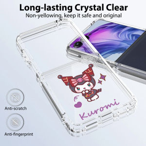 Sanrio | Kawaii Sanrio Kitty Kuromi Clear PC Hard Case For Motorola Razr 70 Ultra 60 50 Razr 2026 2025 Plus 2024 Anti-Falling Cover Funda