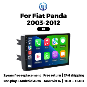 MEKEDE&NAVIFLY Android 14 Intelligent Car Radio System For Fiat Panda 169 2003 - 2012 Car Play Auto Multimedia Video Player GPS