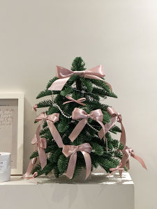 Mini Butterfly Knot Christmas Tree Decorations Festive Small Ornaments DIY Desktop Scene Arrangements Holiday Home Decor
