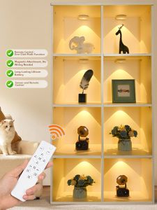 DIANJIA | Remote Control Rechargeable Motion Sensor LED Light for Cabinets Magnetic Mount