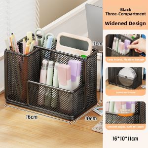 evesigar | Metal Multi-Compartment Pen Holder