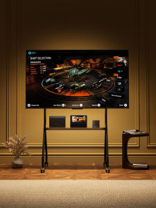 Mobile TV Stand with Wheels for 32/75/85/100 Inch TVs Suitable for Xiaomi SkAAn Brand Carbon Steel Material with Back Shelf And Cable Ties