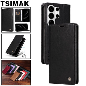 Leather Flip Phone Case For Samsung S26 Ultra S25 Plus S26 Edge S25 FE Magnetic Wallet Cover for Galaxy A17 A27 A37 A57 Fundas