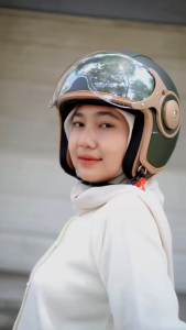 Helm Bogo Pilot Solid Pastel Kekinian Hijab Friendly NSX Scudetto Premium SNI