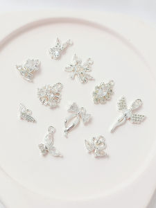 Thick Plated Silver Butterfly Moon Star Heart Butterfly Knot Fish Tail Pendant DIY Bracelet Jewelry Strong Color Retention