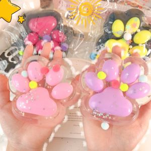 Super Big 220g Giant Cat Paw Mochi Squishy Fidget Toys Cute Plush Sensory Silicone Slow Rebound Pinch Decompression Toy Stress Release Vent Toy