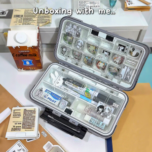 High Capacity Desktop Organizer Pen Case Ins Style Large Capacity Storage Box New Model Business Supplies Stationery