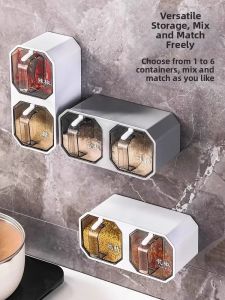 Wall-Mounted Storage Home Condiment Set Spice Jars