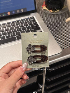 Elegant Crystal Hair Clips Womens Side Bangs Duckbill Clip Fashionable Hair Accessories Original Design Luxury Hair Grips