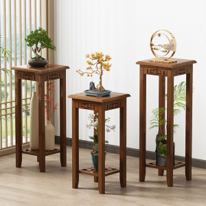 Multi-layer New Chinese Style Antique-looking Flower Shelf