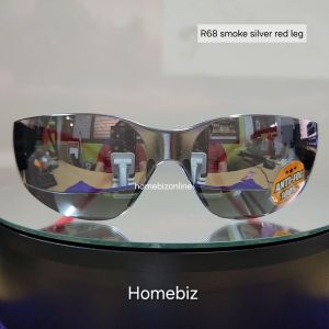 Action Eyewear รุ่น R68B Smoke silver red Leg แว่นตานิรภัย แว่นกันแดด2020 แว่นตากันUV แว่นกันแดดผู้ชาย ราคาถูก Action Eyeware ****แถมฟรี ซองผ้าใส่แว่น***