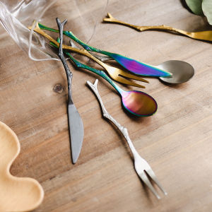 onetwone Creative Tree Shape Stainless Steel Mixing Coffee Spoon Fruit Fork wedding Souvenir for guest
