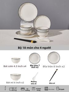 SHUNYAN | Bộ Bát Đĩa Gốm Sứ Phong Cách Hiện Đại Thiết Kế Tối Giản 
