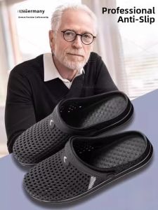 MONLEYTA | German Anti-Slip Slippers For Men Outdoor Wear Summer New Style Head Covered Hole Design Elderly People Comfortable PVC Material