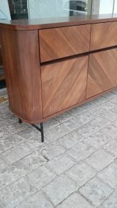 (FREE Installation+Shipping) KBS Genava 6.5FT Sideboard + Mirror / Buffet Cabinet / 4 Doors + 4 Drawers / modern minimalist / mid-century modern / L200 x W40 x H85 cm