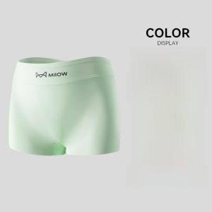 MiiOW | Womens Ice Silk Seamless Thin Safety Pants Cotton Antibacterial Summer Bottoming Tights High Waist Briefs Breathable Underwear