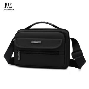 LouisWill Mens Shoulder Bag Handbag Waterproof Messenger Bag Phone Bag Outdoor Casual Bag Travel Bag Business Bag Large Capacity Cross Body Bag Lightweight Bag Leisure Sport Street Bag