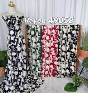 Kain Rayon Viscose Premiun Per 0.5Meter Katun Rayon Viscose Premium Motif Abstrak Rayon 49058 Rayon Viscose Premiun