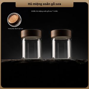 FLOWER MOO | Hộp Kính Chứa và Trưng Bày Hạt Phật Vòng Đeo Tay Gỗ Hạt Dẻ Trầm Hương Sándalo Bảo Quản