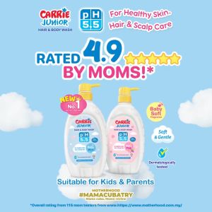 CARRIE JUNIOR pH 5.5 Hair & Body Wash Pouch - Baby Pink / Body Shampoo / Bath & Body / Shower Foam / Body Wash