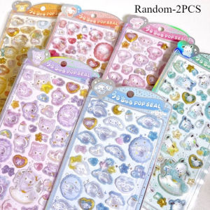 Sanrio | New! 3D Relief Sanrio Stickers Hellokitty Kuromi Cinnamoroll My Melody Jelly Sticker Kawaii Decoration DIY Phone Case Stickers