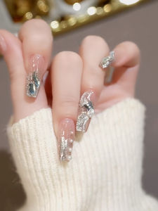 Móng Tay Giả Handmade Họa Tiết Sao Băng Ánh Trăng Dùng Được Trong Mùa Xuân Sản Phẩm Hoàn Thiện Có Thể Tháo Rời