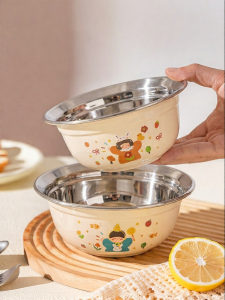 MODERN SWEETHOME | Anti-Fall Personal Use Stainless Steel Bowl for Children 6+ Years Old