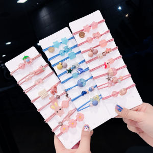 High Elasticity Childrens Hair Ties Non-Damaging Princess Style Flower Animal Hair Accessories Simple Hair Bands for Girls
