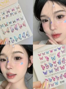Atmosphere Relief Butterfly Makeup Face Decorations Nail Stickers Pearl Stick-on Crystals Shiny Music Festival Kids Performance