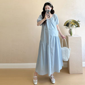 Stylish Pearl Slimming Maternity Dress