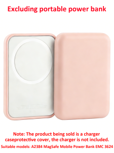 1 Pink TPU Charging Case Protector Compatible with Apples Original MagSafe Wireless Power Bank